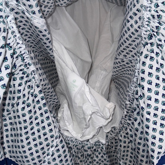 J.Crew Ferris Smocked Ruffle Cotton Voile Dress Blue White Size XS Spring - Picture 8 of 10